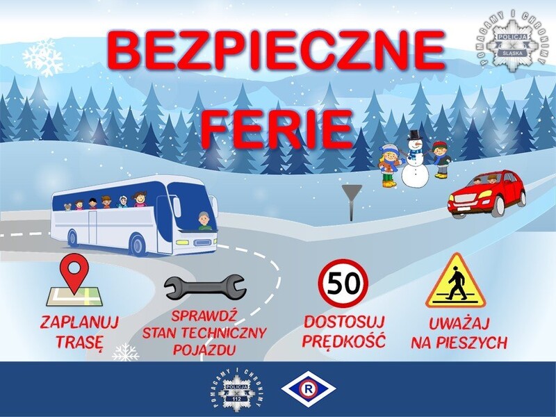 Bezpieczne ferie 2025: policja sprawdza autokary i samochody