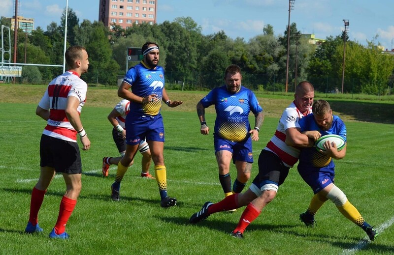 Mecz pomiędzy Rugby Klub Hegemon Mysłowice, a Miedziowymi Lubin w MOSIR Mysłowice