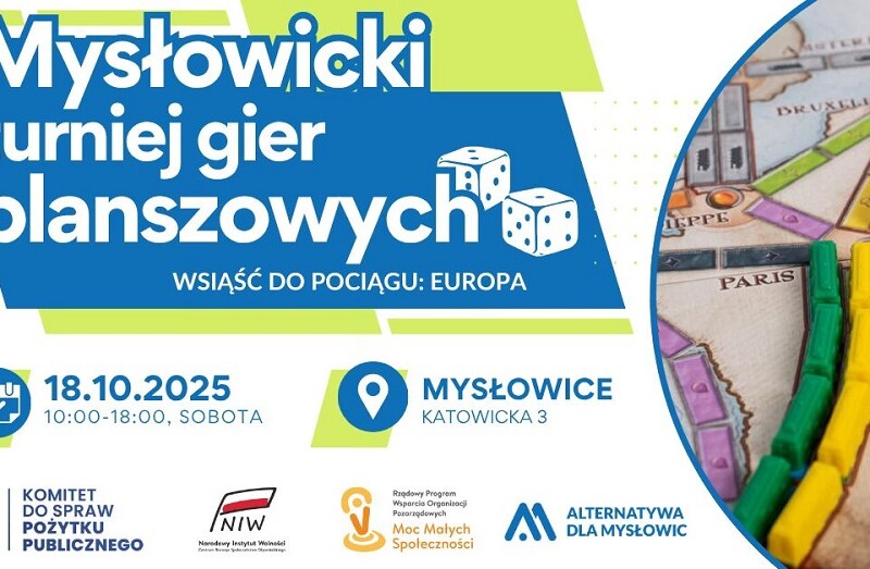 Wsiądź do pociągu! Mysłowicki Turniej Planszówek z grą „Wsiąść do Pociągu: Europa”